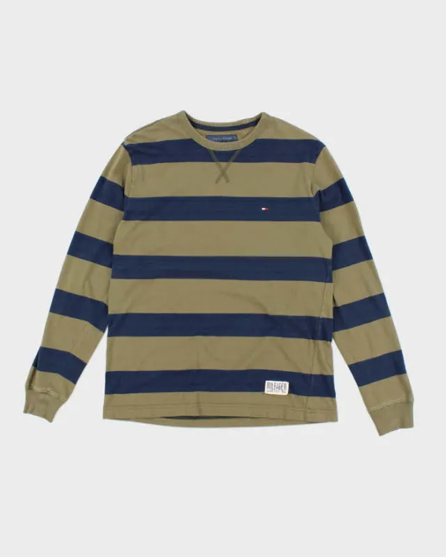Vintage Y2K Tommy Hilfiger Striped Long-sleeve T-Shirt - L sold by Rokit