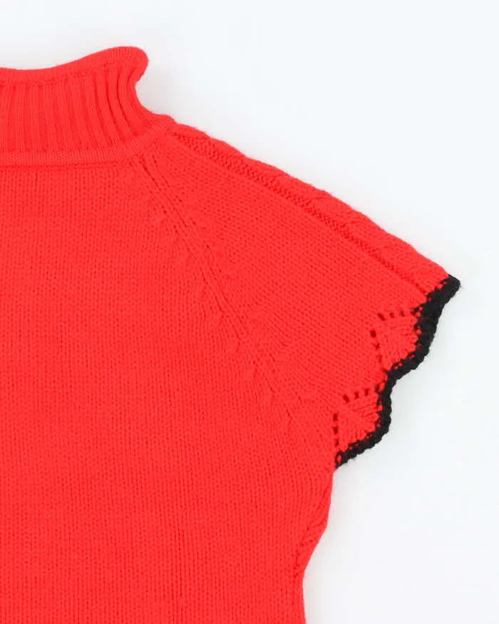 Vintage Red Short Sleeve Knit Top - S sold by Rokit product image thumbnail 4