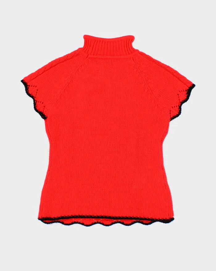 Vintage Red Short Sleeve Knit Top - S sold by Rokit product image thumbnail 2