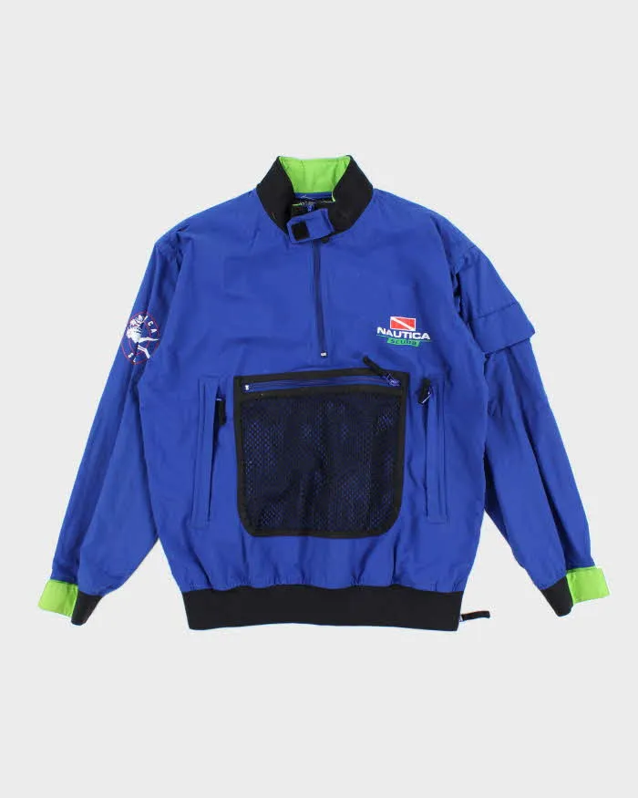 Vintage Nautica Quarter-Zip Hooded Windbreaker - S sold by Rokit