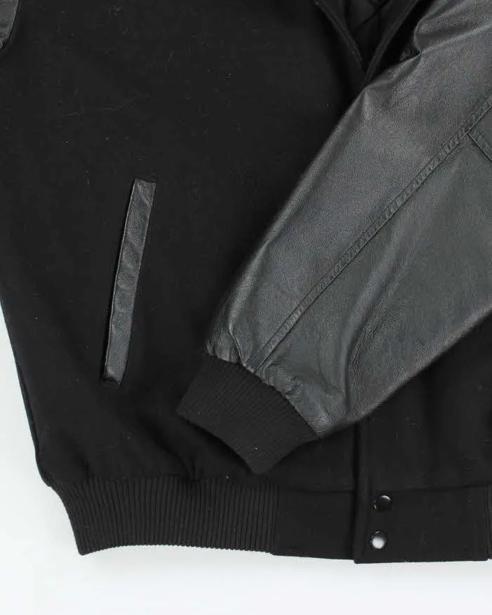 Vintage 90's North End Heavyweight Embroidered Wool Blend Leather Varsity Jacket - XL sold by Rokit product image thumbnail 4