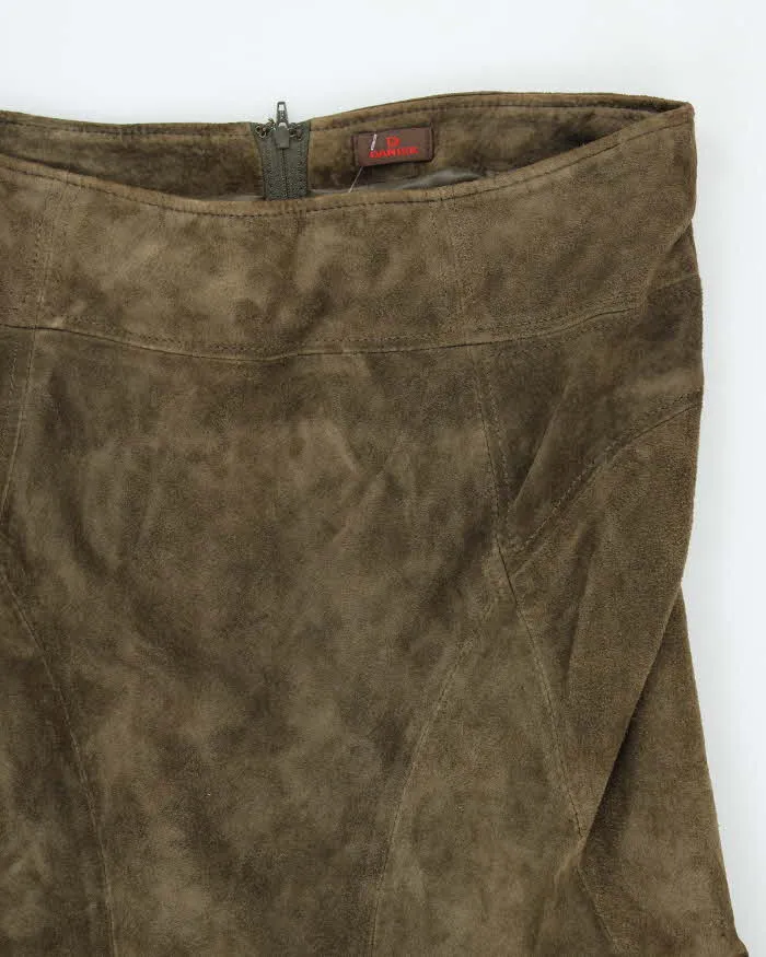 Vintage Danier Green Suede Maxi Skirt - S sold by Rokit product image thumbnail 3