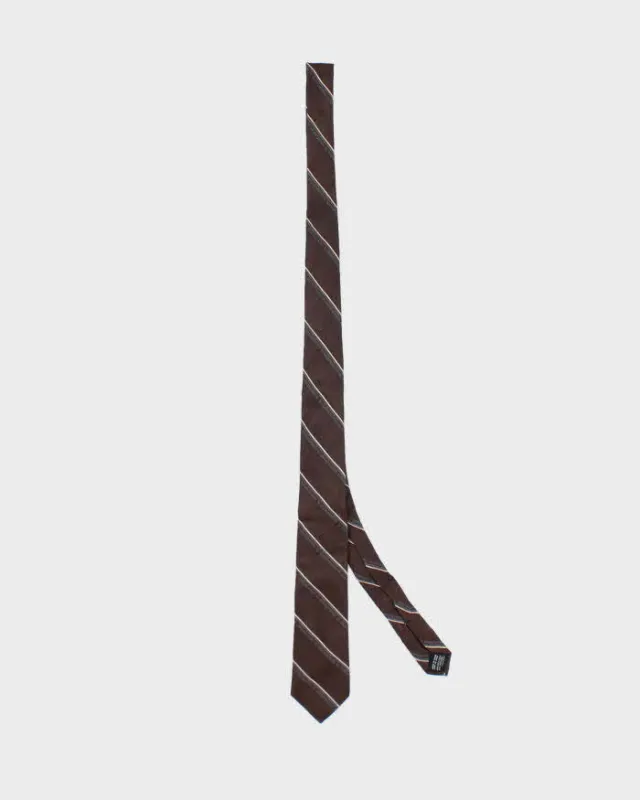 Vintage Y2K DKNY Brown Striped Tie sold by Rokit