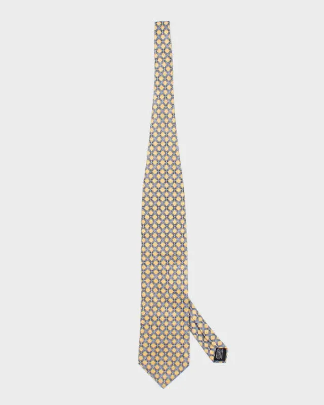 Vintage 2000's Pierre Cardin Crest Patterned Silk Tie sold by Rokit
