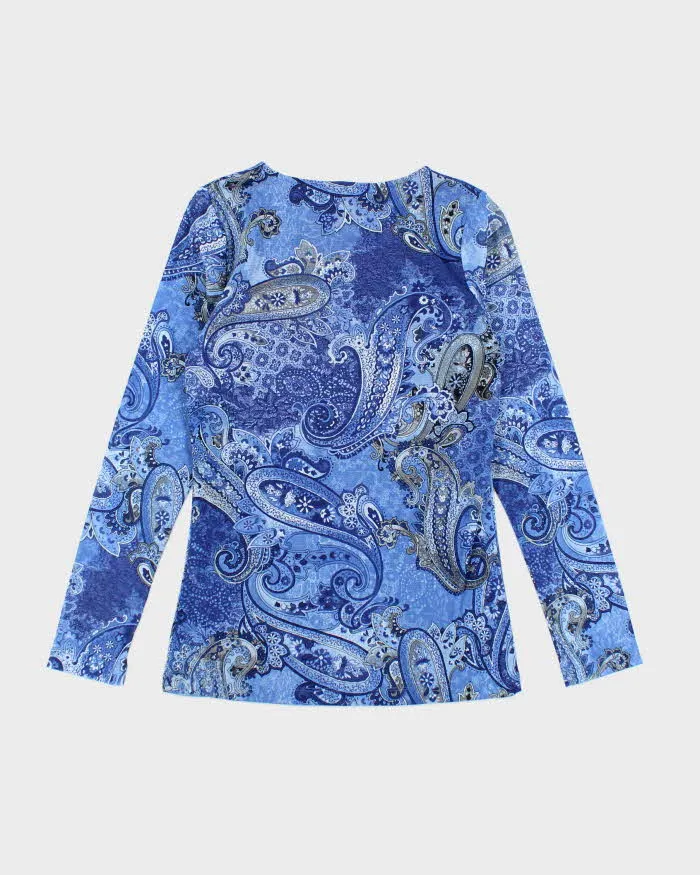 Vintage Y2k 00s Northern Reflections Double Mesh Paisley Pattern Top - M sold by Rokit product image thumbnail 2