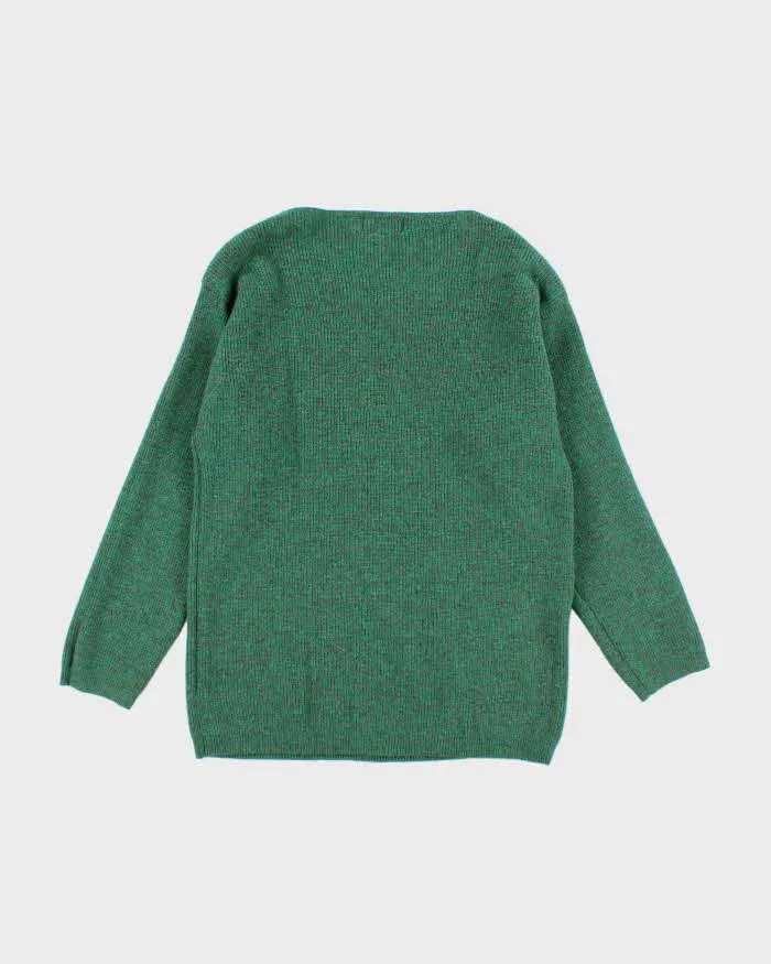 Vintage SJS Green Wool Jumper - M sold by Rokit product image thumbnail 2