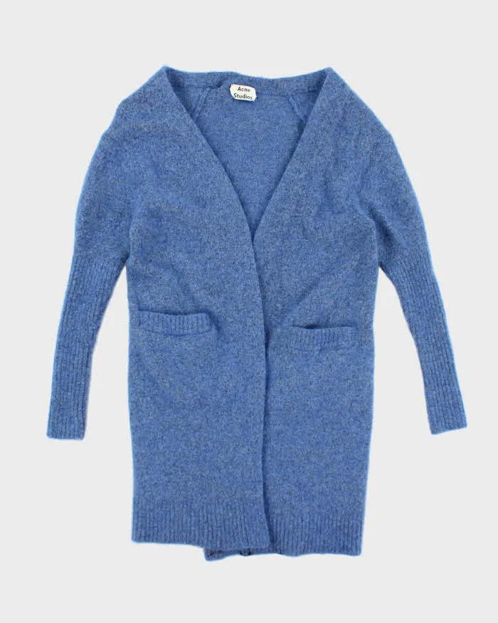 Acne Mohair & Wool Oversized Blue Cardigan - XS sold by Rokit