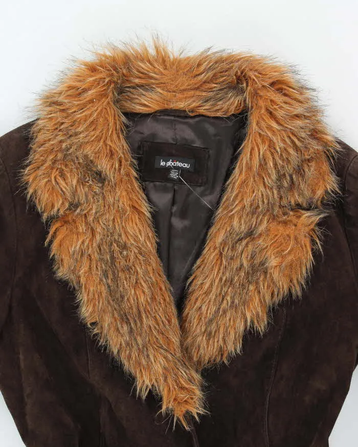 Vintage 90s Le Chateau Long Suede Jacket - M sold by Rokit product image thumbnail 3