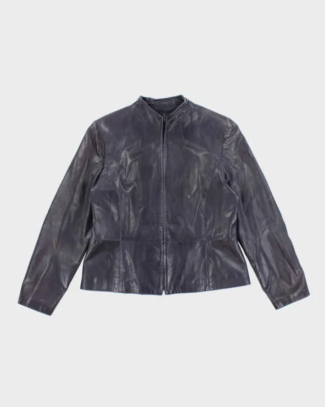 Vintage Danier Purple Leather Jacket - L sold by Rokit