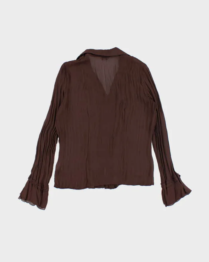 Vintage 90s Jessica Brown Ruffle Mesh Blouse - L sold by Rokit product image thumbnail 2