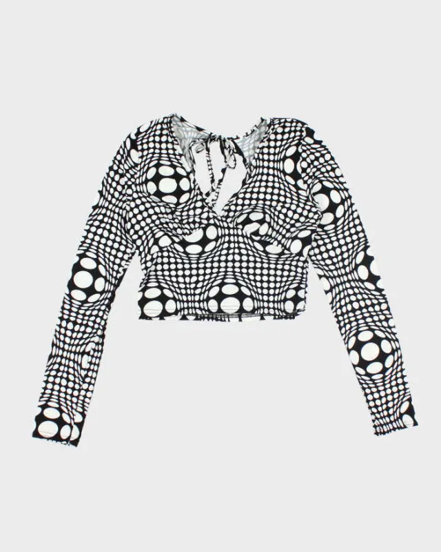 Vintage Y2k 00s Polka Dot Backless Top - S sold by Rokit