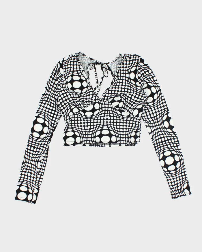 Vintage Y2k 00s Polka Dot Backless Top - S sold by Rokit