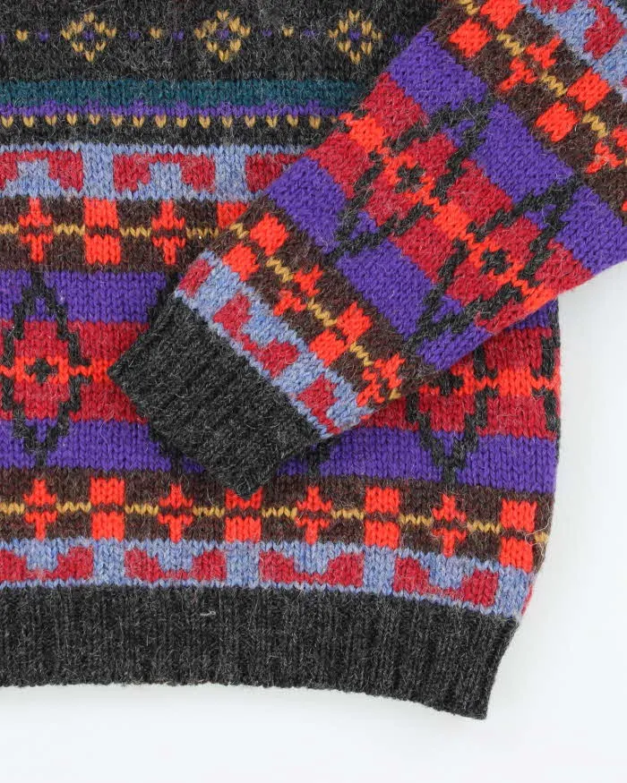 Vintage 90s Woolrich Pattern Chunky Wool Jumper - L sold by Rokit product image thumbnail 4