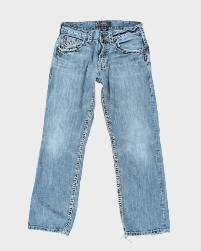 Vintage Y2K Silver Gothic Style Straight Leg Jeans - W28 L29 sold by Rokit