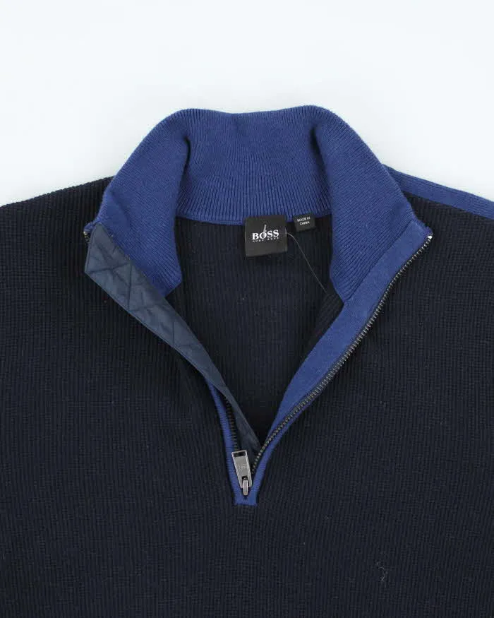 Vintage Hugo Boss Quarter Zip Chunky Knit Jumper - S sold by Rokit product image thumbnail 3