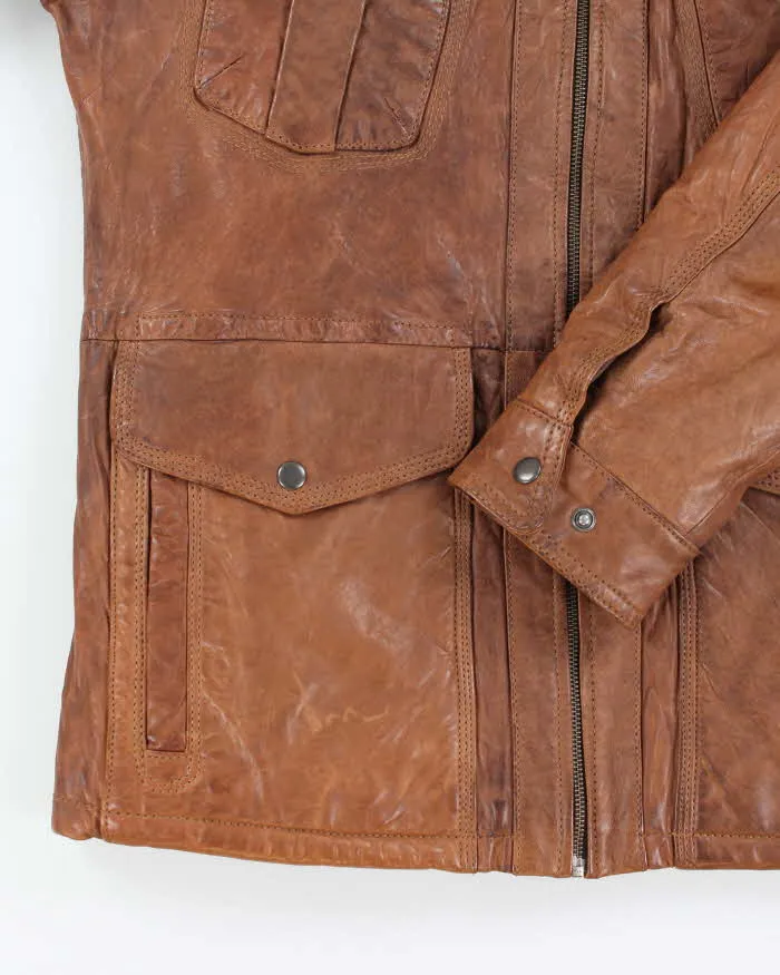 Vintage 90's Danier Heavyweight Multi Pocket Leather Jacket - M sold by Rokit product image thumbnail 4