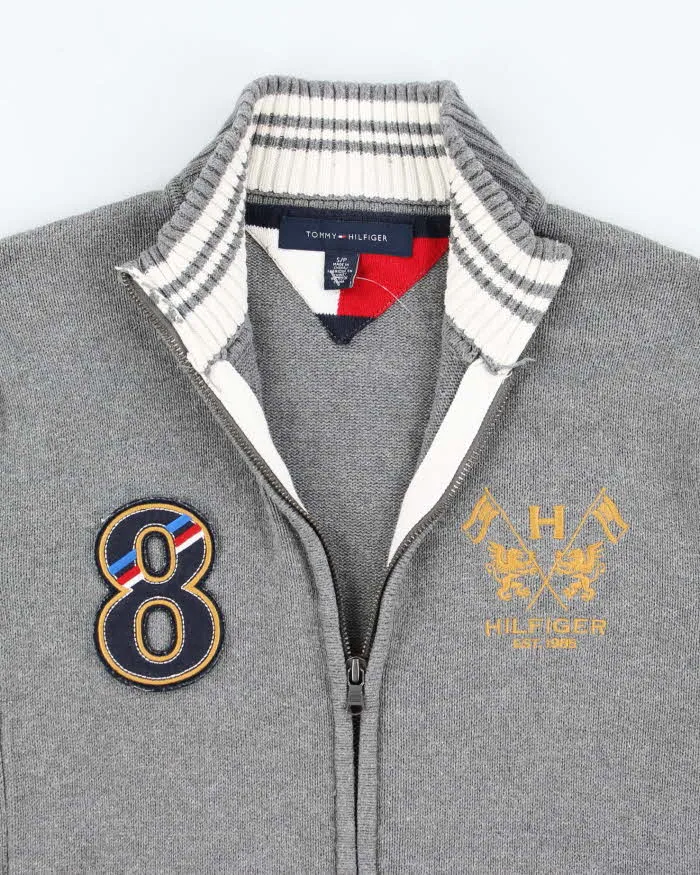 Vintage 2000's Tommy Hilfiger Embroidered Zip Up Chunky Knit Jumper - S sold by Rokit product image thumbnail 3