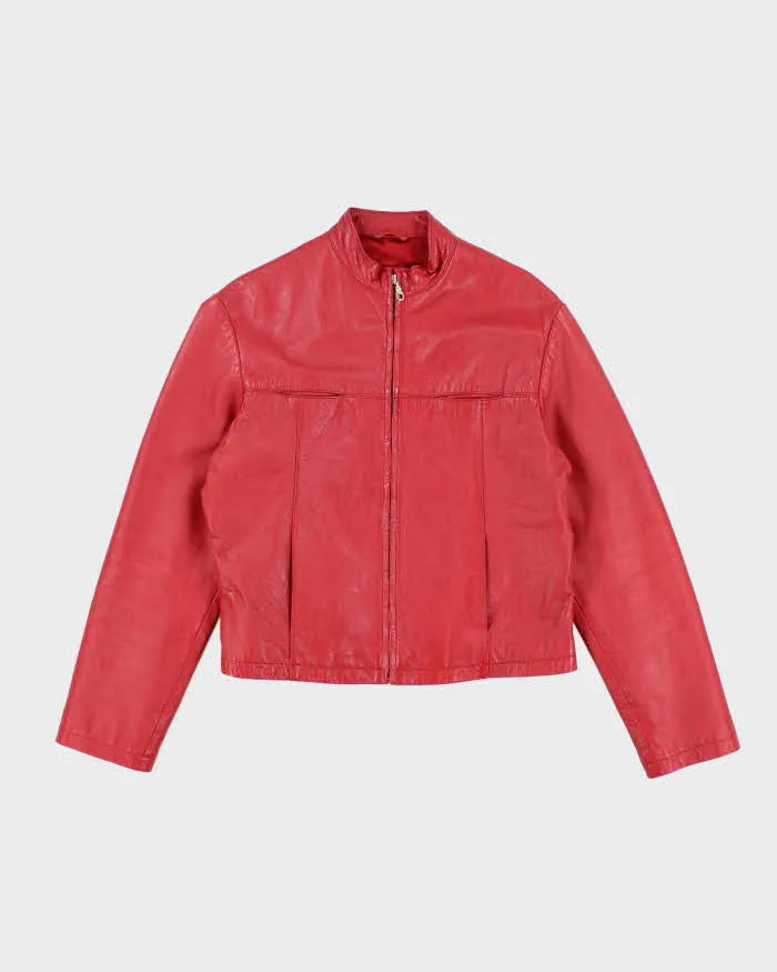 Vintage Y2k 00s Wilsons Red Leather Jacket - XL sold by Rokit
