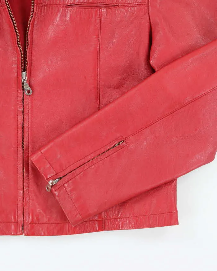 Vintage Y2k 00s Wilsons Red Leather Jacket - XL sold by Rokit product image thumbnail 4