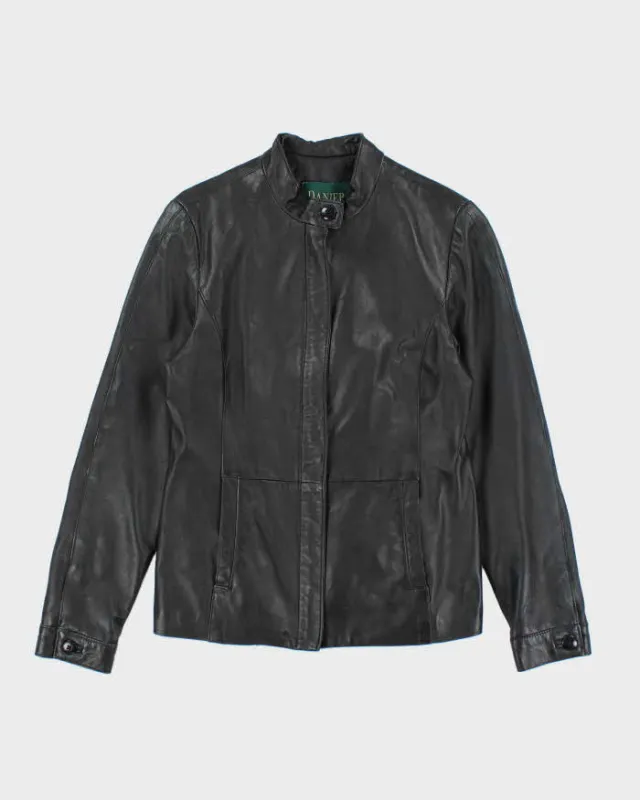 Vintage Danier Black Leather Jacket - S sold by Rokit