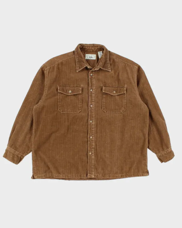 Vintage Gap Brown Corduroy Lined Shirt - XL sold by Rokit