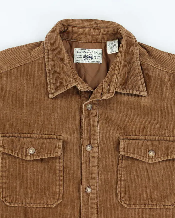 Vintage Gap Brown Corduroy Lined Shirt - XL sold by Rokit product image thumbnail 3