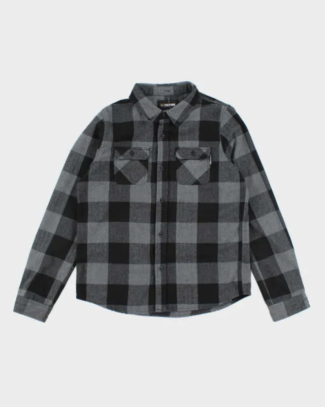 Vintage Y2k 00s Zoo York Oversized Flannel Shirt - Youth XL made by Rokit