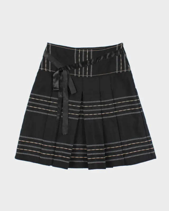 Vintage Y2k 00s EC Pleated Pattern Skirt - M sold by Rokit