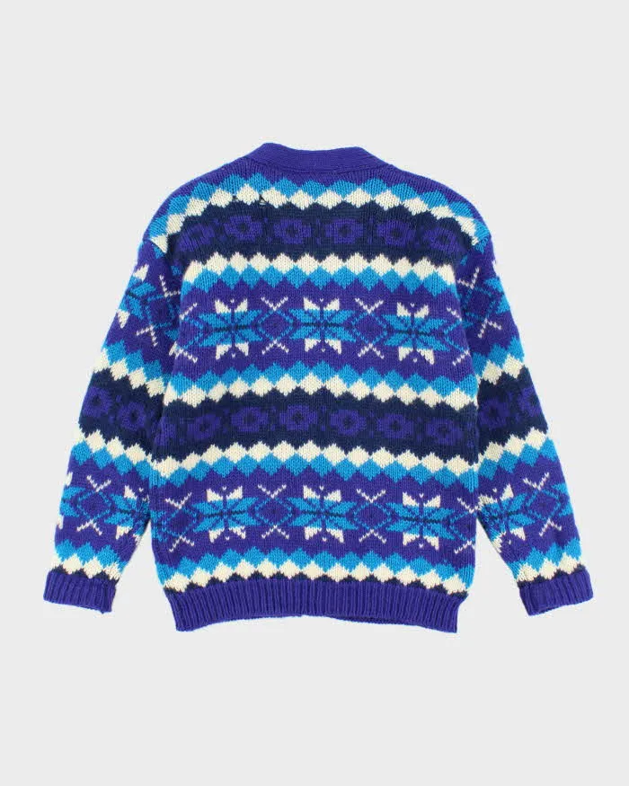 Vintage Brass Plum Pattern Wool Oversized Cardigan - S sold by Rokit product image thumbnail 2