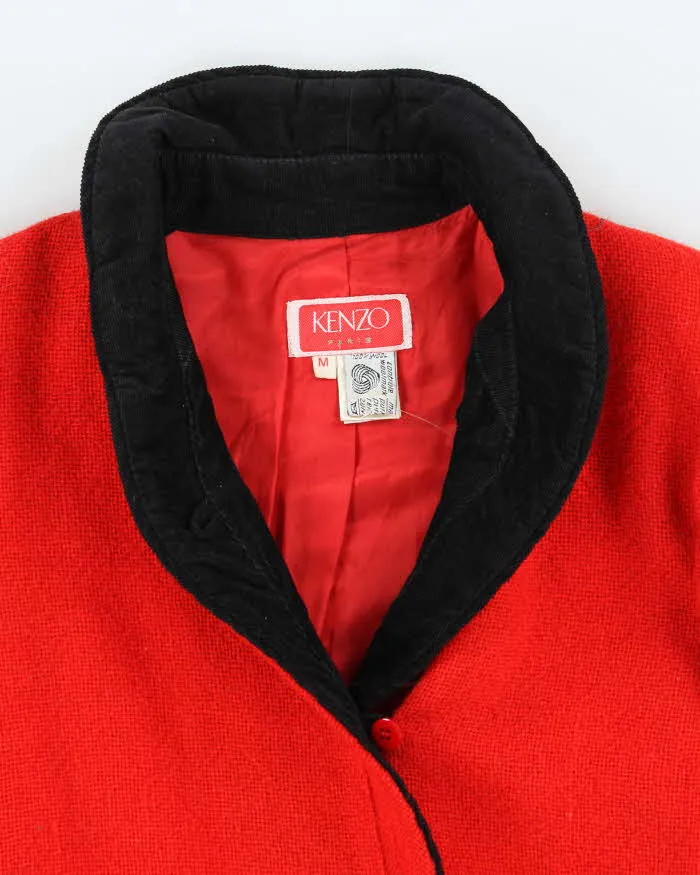 Vintage 80s Kenzo Red Wool Jacket - M sold by Rokit product image thumbnail 3