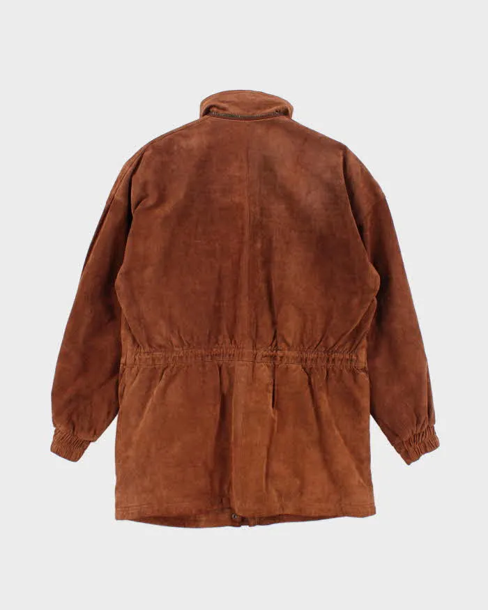 Vintage 90's Heavyweight Multi Pocket Lined Suede Jacket - M sold by Rokit product image thumbnail 2