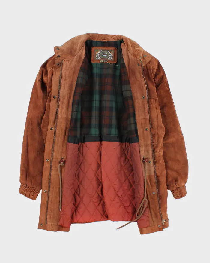 Vintage 90's Heavyweight Multi Pocket Lined Suede Jacket - M sold by Rokit product image thumbnail 5