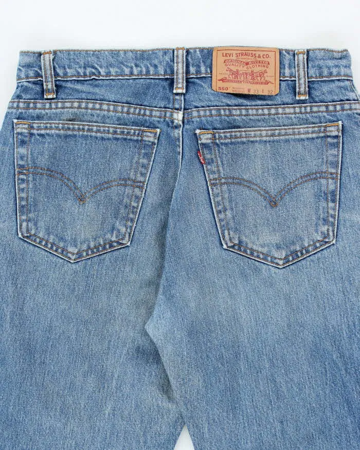 Vintage 90's Levi's 550 Relaxed Fit Medium Wash Jeans - W32 L32 sold by Rokit product image thumbnail 4