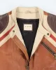 Vintage Y2K CMM Multi Tone Leather Biker Jacket - L sold by Rokit