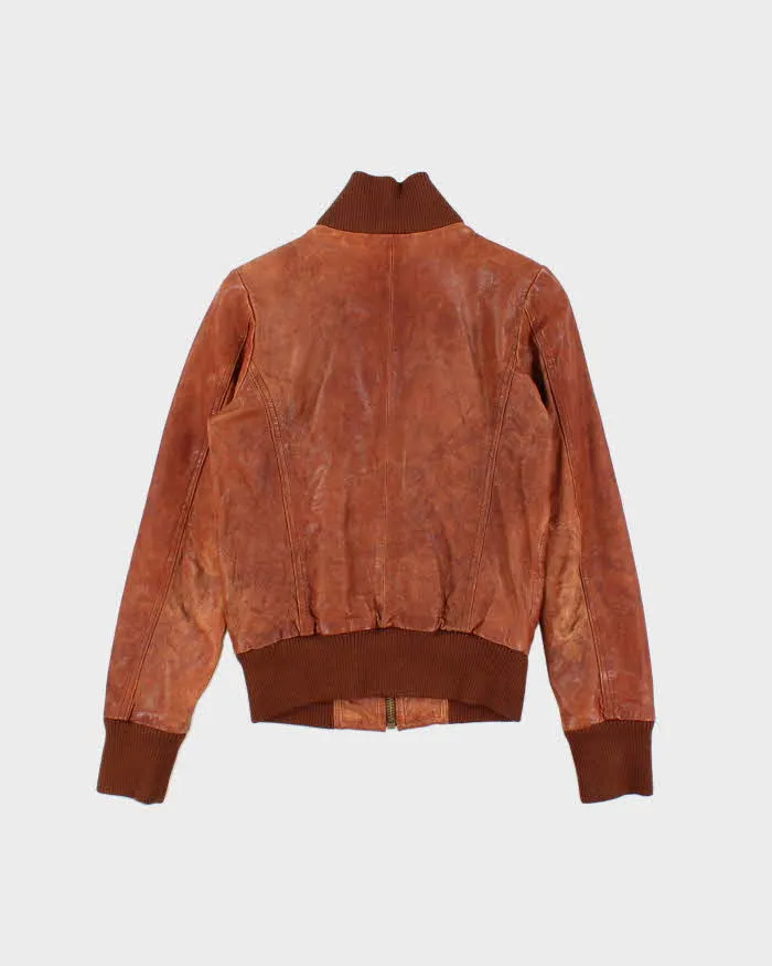 Vintage Fossil Brown Leather Jacket - S sold by Rokit product image thumbnail 2