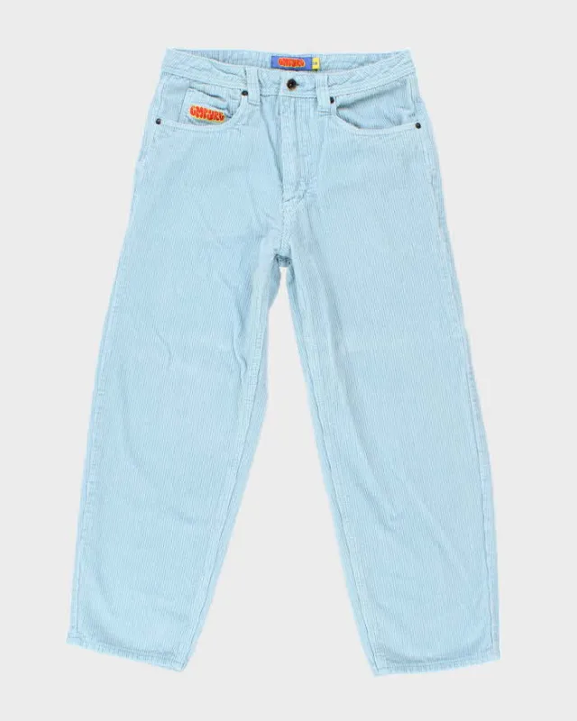 Vintage 2000's Empyre Wide Leg Blue Corduroy Trousers - W28 L24 sold by Rokit