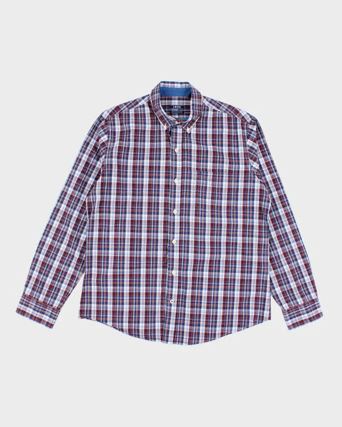 Vintage Izod Checked Long Sleeve Shirt - L sold by Rokit