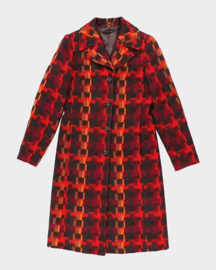 Vintage Sisley Multi Coloured Wool & Mohair Blend Coat - S sold by Rokit