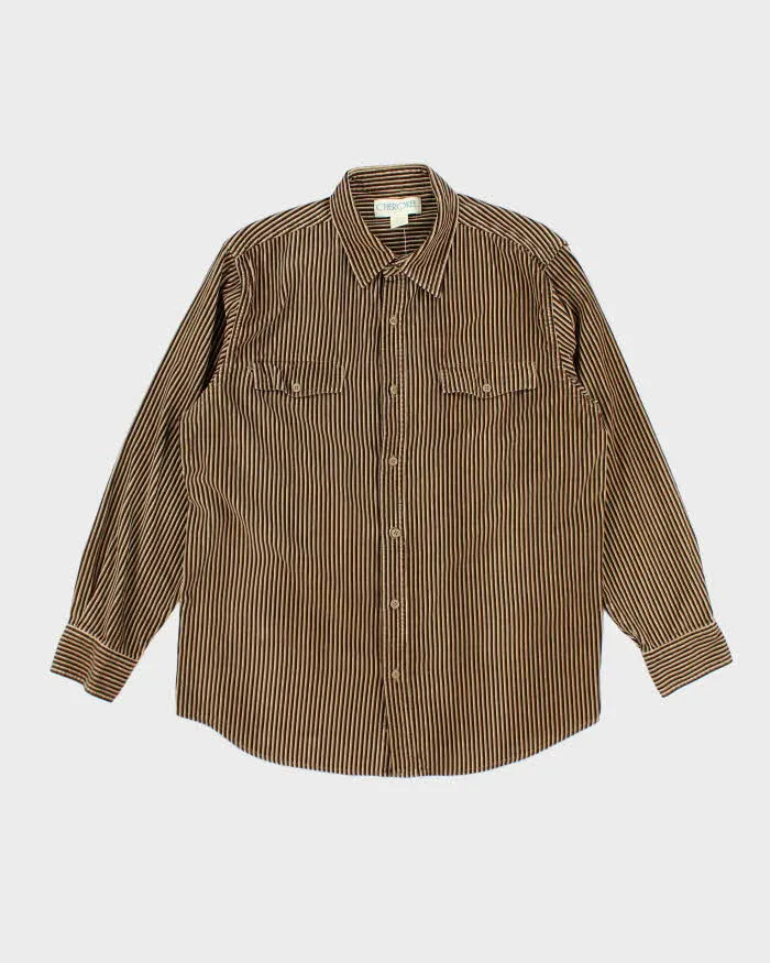 Vintage 90's Cherokee Striped Button Up Shirt - M sold by Rokit