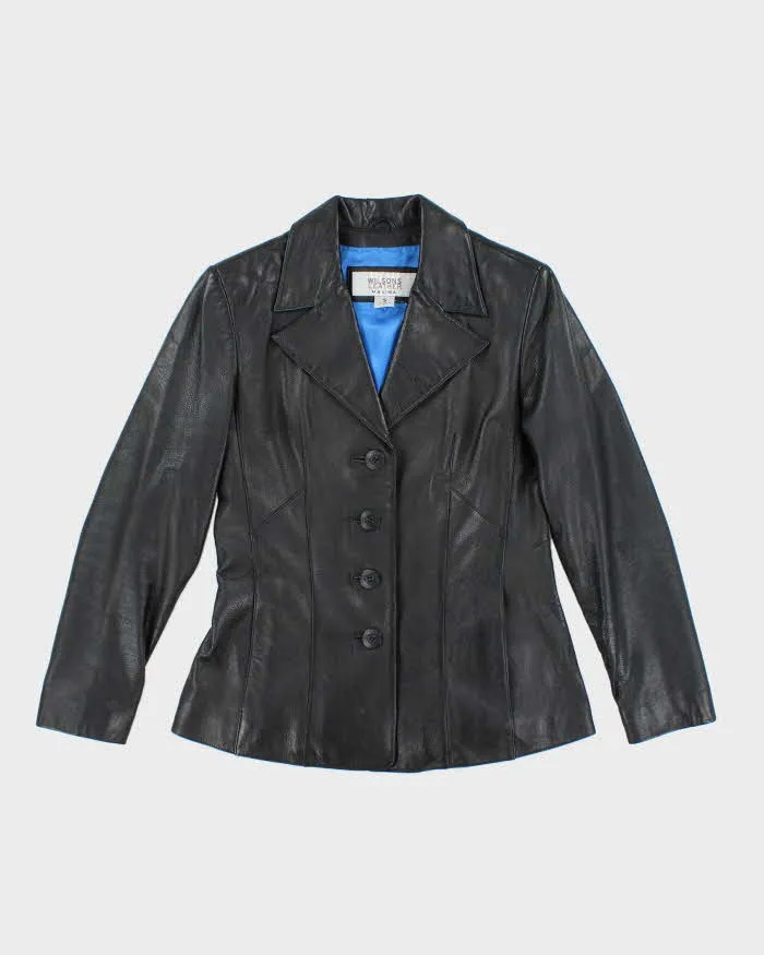 Vintage Wilsons Black Leather Jacket - S sold by Rokit