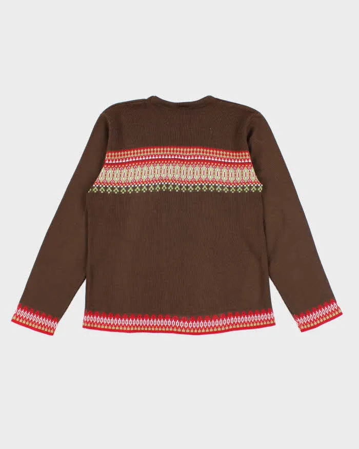 Vintage 90s Next Issue Brown Knit Jumper - M sold by Rokit product image thumbnail 2