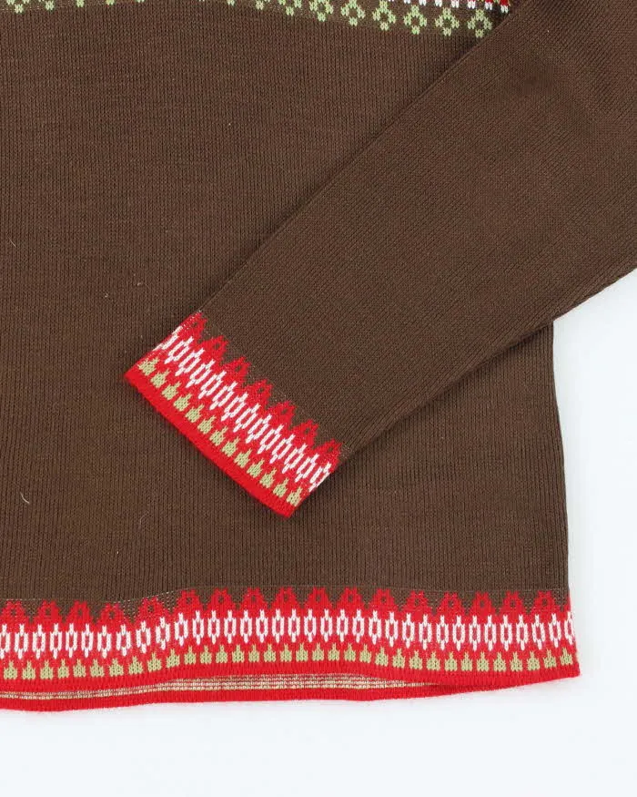 Vintage 90s Next Issue Brown Knit Jumper - M sold by Rokit product image thumbnail 4