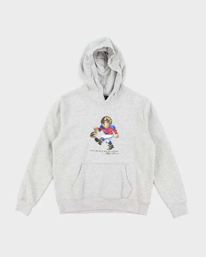 Vintage Women's Ralph Lauren Polo Bear Graphic Print Hoodie - L sold by Rokit