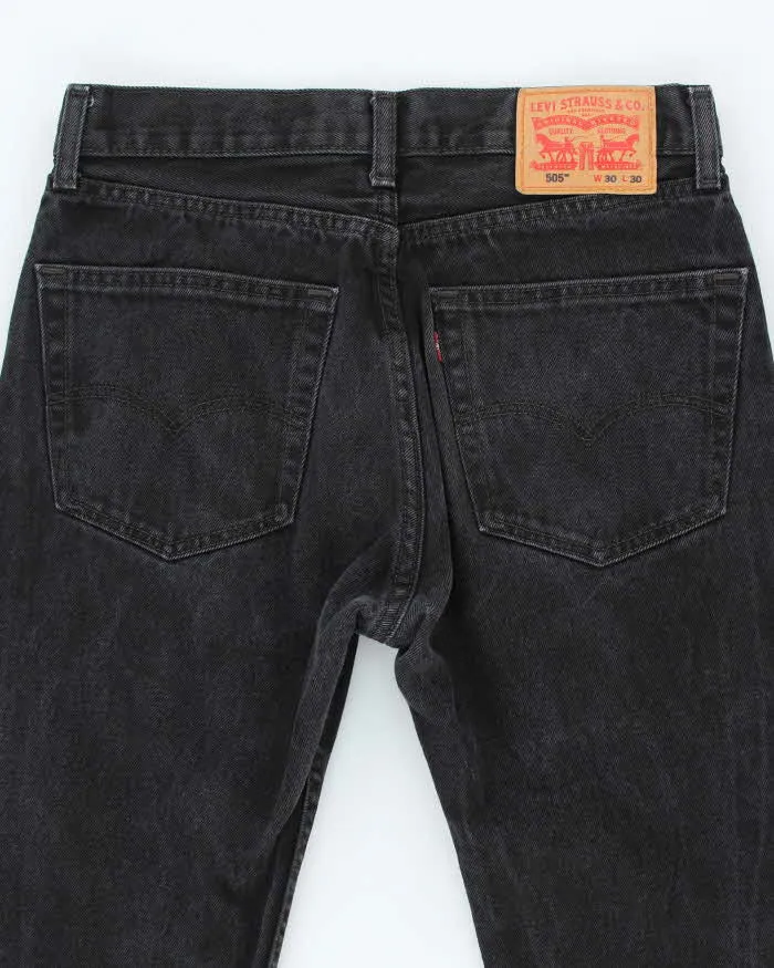 Vintage Levi's 501 Black Dark Wash Straight Fit Jeans - W30 L27 sold by Rokit product image thumbnail 4