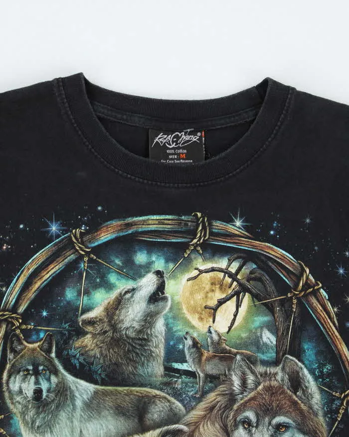 Vintage Y2K Wolf Pack Graphic Long-sleeve T-Shirt - M sold by Rokit product image thumbnail 3