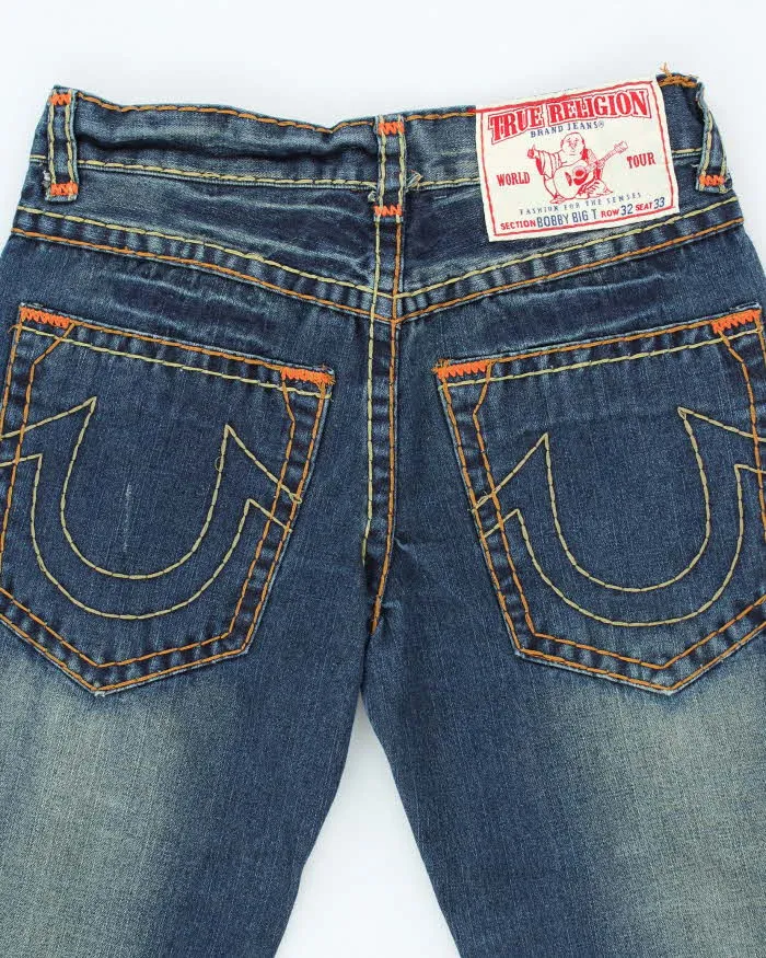 Vintage Y2K True Religion Relaxed Fit Dark Wash Jeans - W32 L31 sold by Rokit product image thumbnail 4