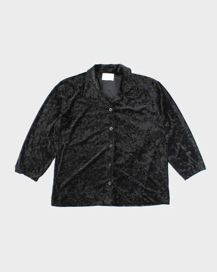 Vintage 90s Comfort Exchange Velvet Blouse - L sold by Rokit