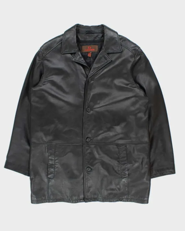 Vintage 90's Danier Heavyweight Button Up Leather Jacket - XL sold by Rokit