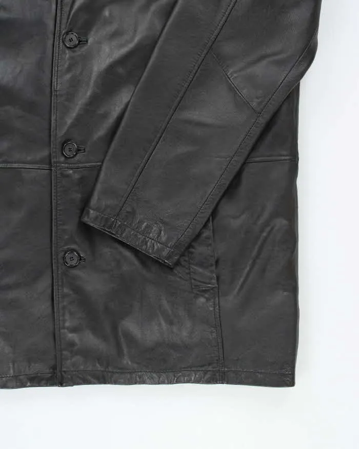 Vintage 90's Danier Heavyweight Button Up Leather Jacket - XL sold by Rokit product image thumbnail 4