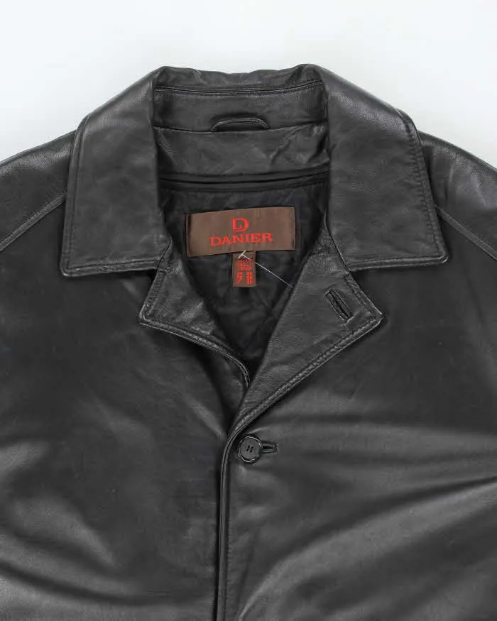 Vintage 90's Danier Heavyweight Button Up Leather Jacket - XL sold by Rokit product image thumbnail 3